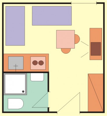 Схема - апартамент В (2+0)