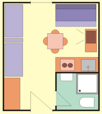 Схема - апартамент D (2+1)