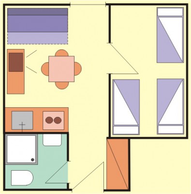 Схема - апартамент E2 (3+1)