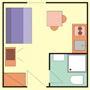 Схема - апартамент А (0+1)